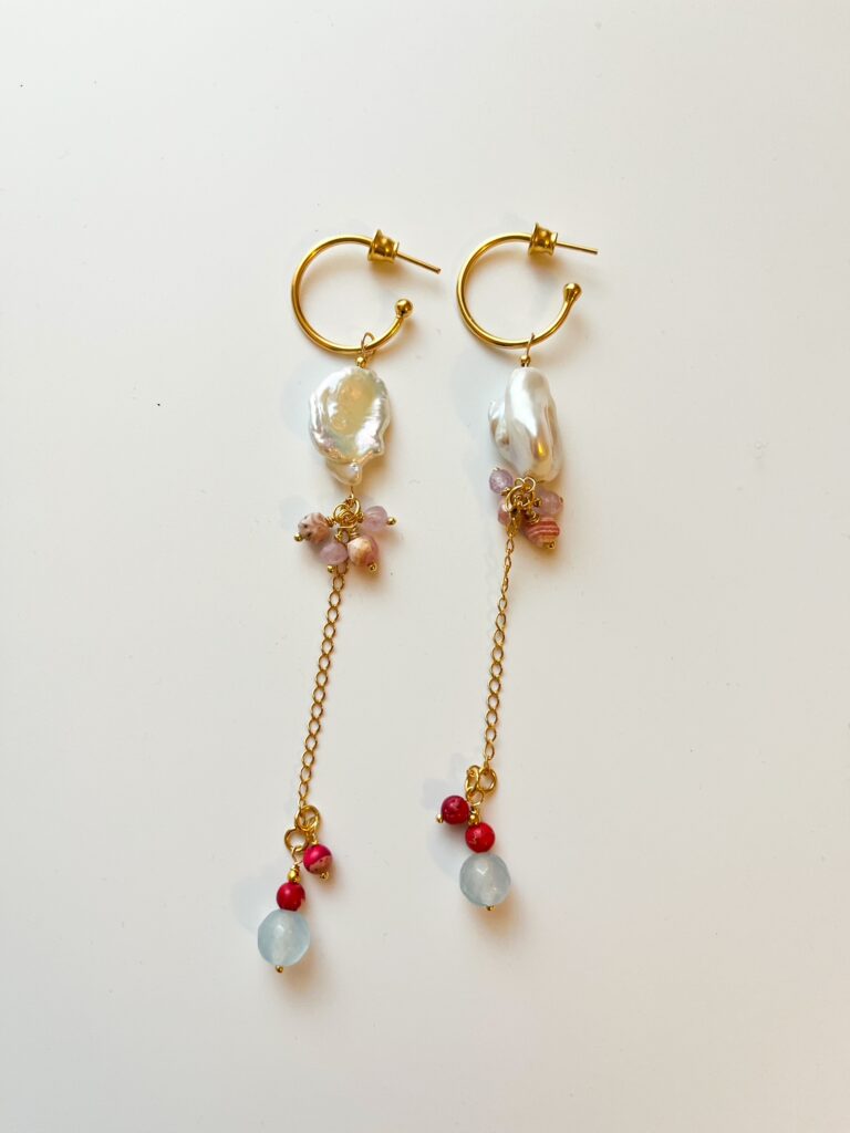 Valentine’s Day Pearl Hoop Earrings II