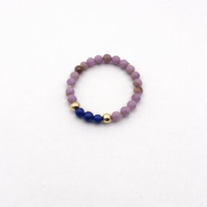 Spring, Here You Are Phosphosiderite & Lapis Lazuli Ring