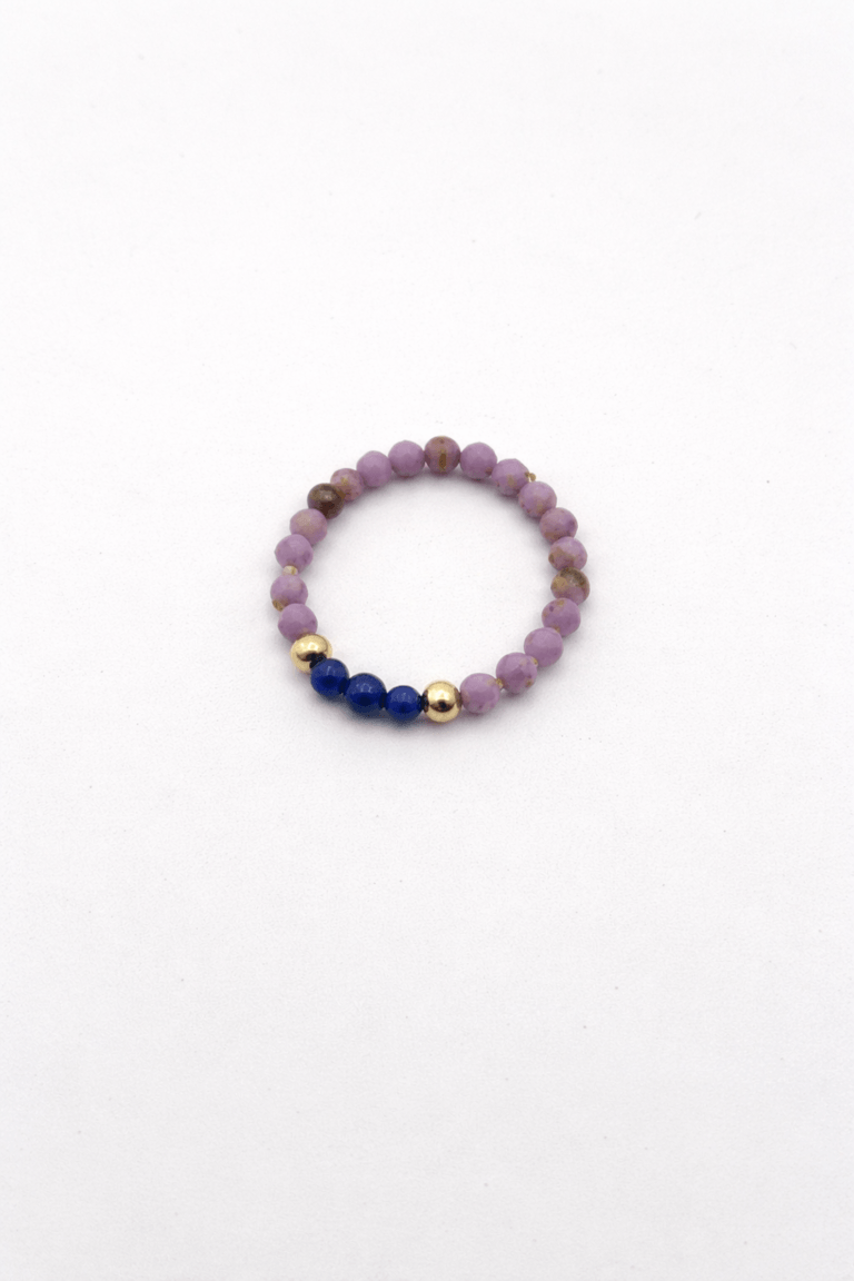 Spring, Here You Are Phosphosiderite & Lapis Lazuli Ring