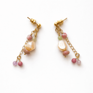Spring, Here You Are Pearl & Morganite Stud Earrings