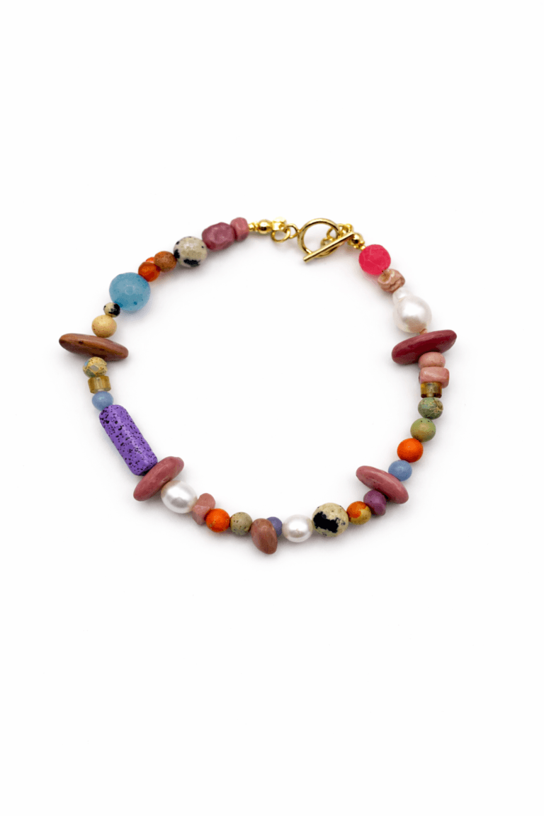 Deconstruction, New Form Pearl & Jasper Toggle Bracelet