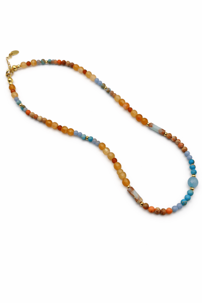 Dancing in September Agate & Jasper Necklace