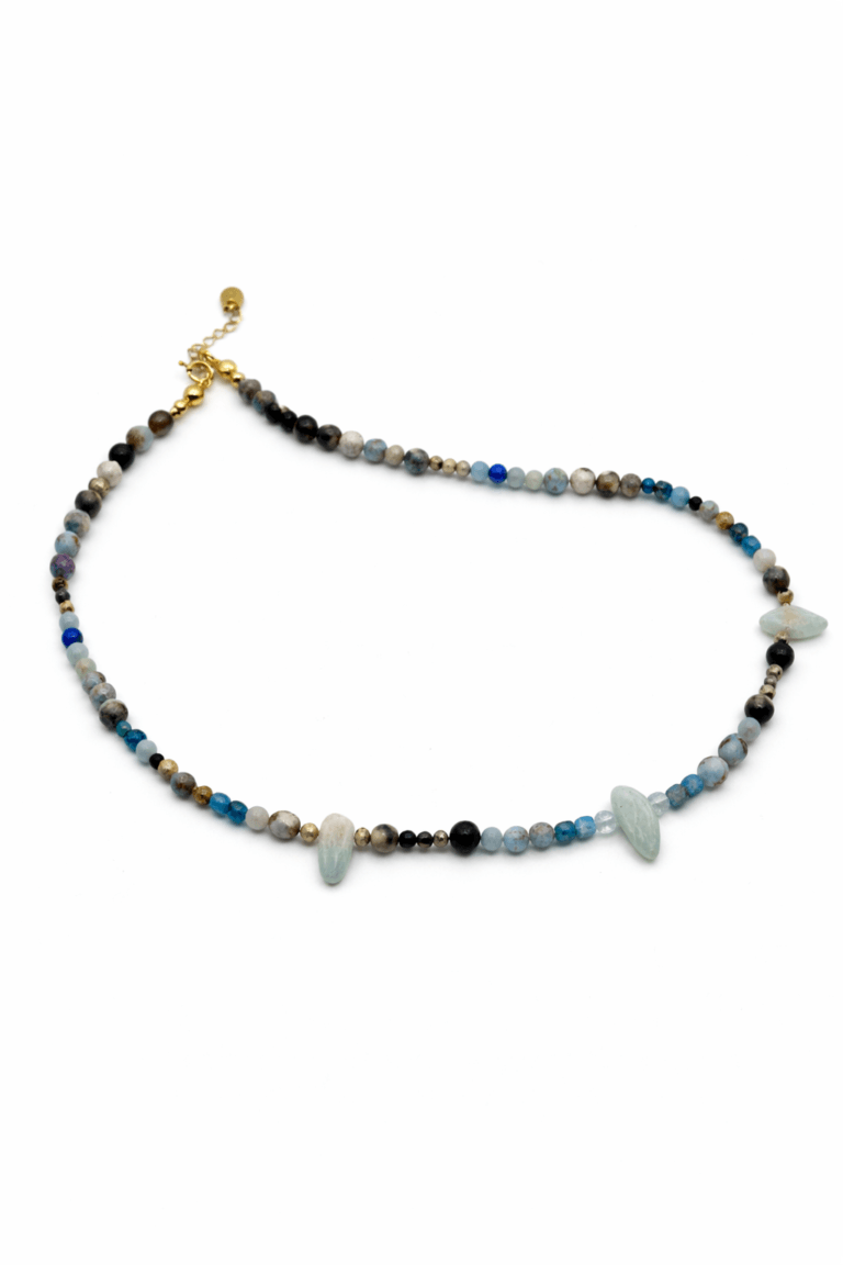 Cold but Fun Larimar & Apatite Necklace