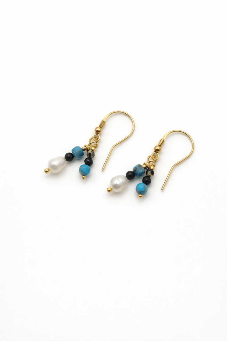 Cold but Fun Pearl & Spinel Earrings