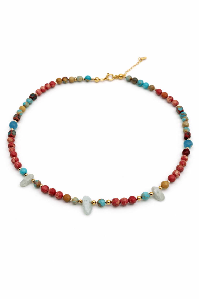 Boho and Chic Larimar & Jasper Necklace