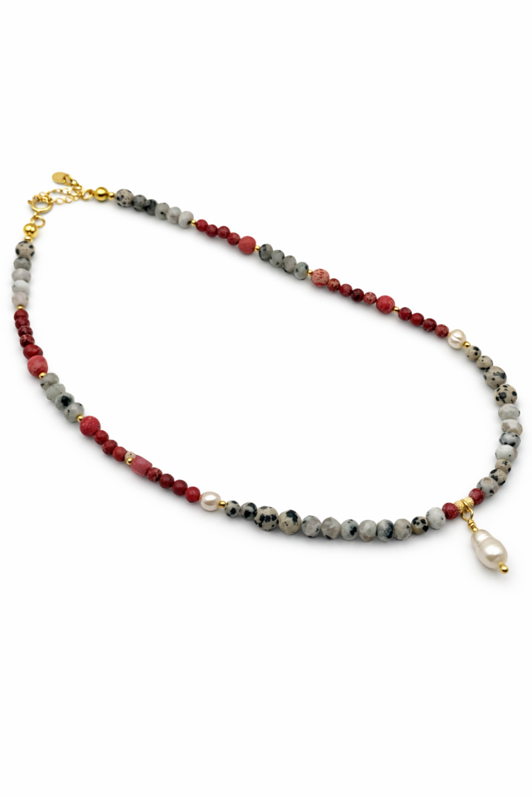 Boho and Chic Pearl & Jasper Necklace II