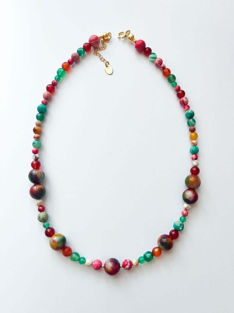 Boho and Chic Amber & Agate Necklace