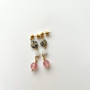Long Stories Jasper & Moonstone Long Drop Earrings