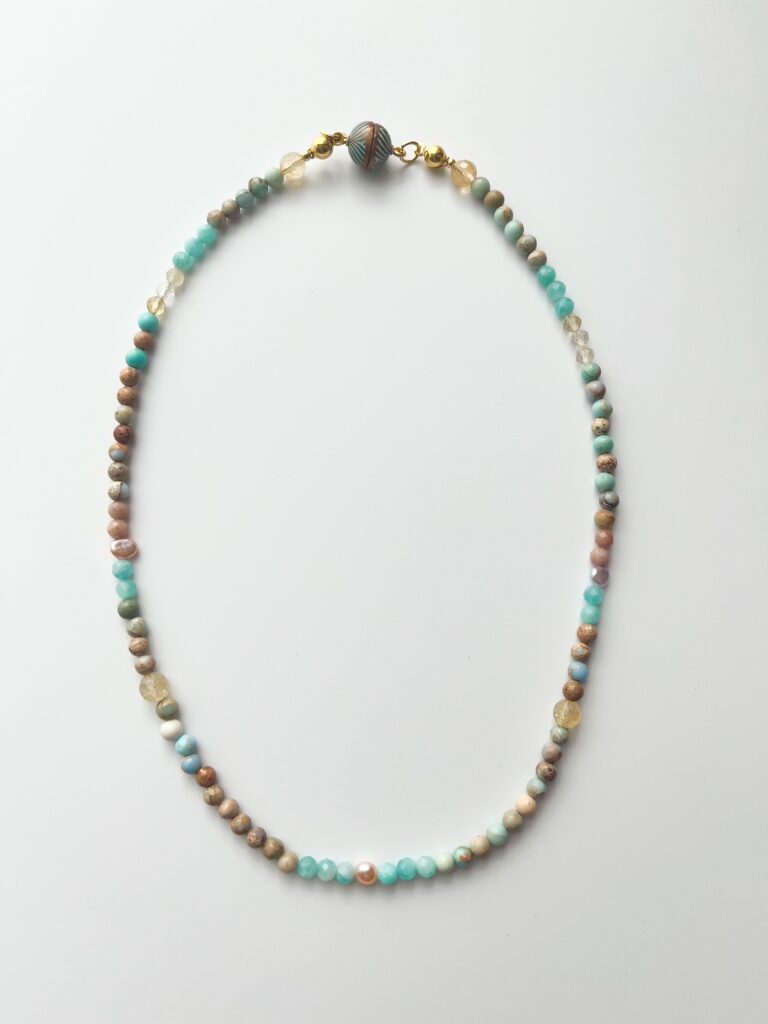 Everyday Pearl & Amazonite Necklace
