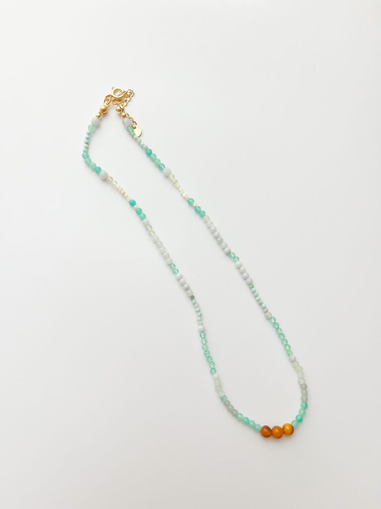 Blue and Amber, Together Amber & Amazonite Necklace