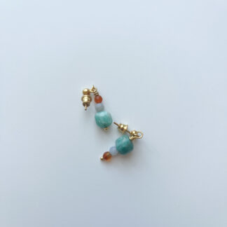 Blue and Amber, together Earrings I