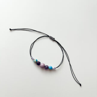 Macrame Bracelet - Fluorite & Jasper II