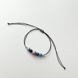 Macrame Fluorite & Jasper Macrame Bracelet