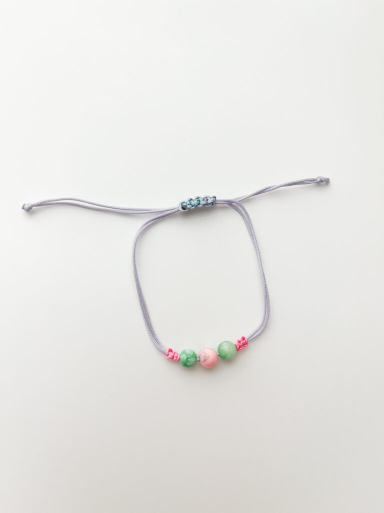 Macrame Magnesite & Jadeite Macrame Bracelet