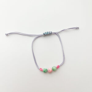 Macrame Magnesite & Jadeite Macrame Bracelet
